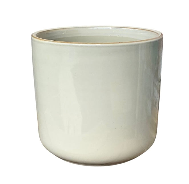 Cream ceramic pot